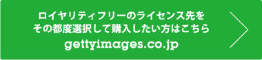 ロイヤリティフリーのライセンス先をその都度選択して購入したい方はこちらgettyimages.co.jp